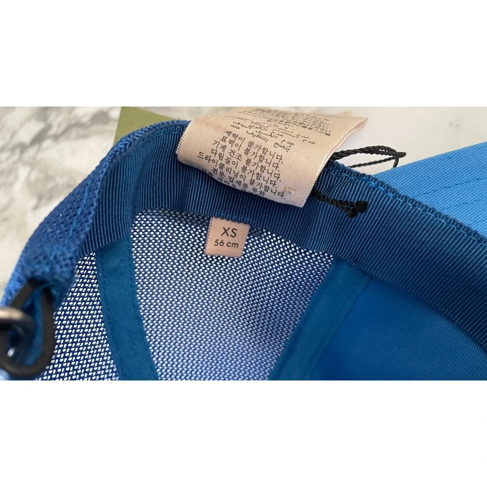 NWT Gucci Logo Blue Baseball Hat Size XS